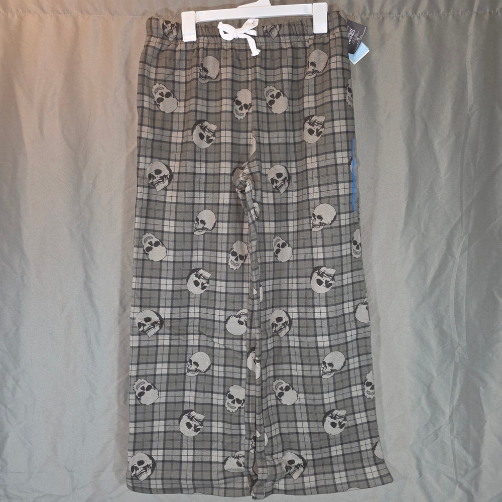 Grayson Threads Brown Plaid Skull Pajama Pants Women Large B006314001 Drawstring
